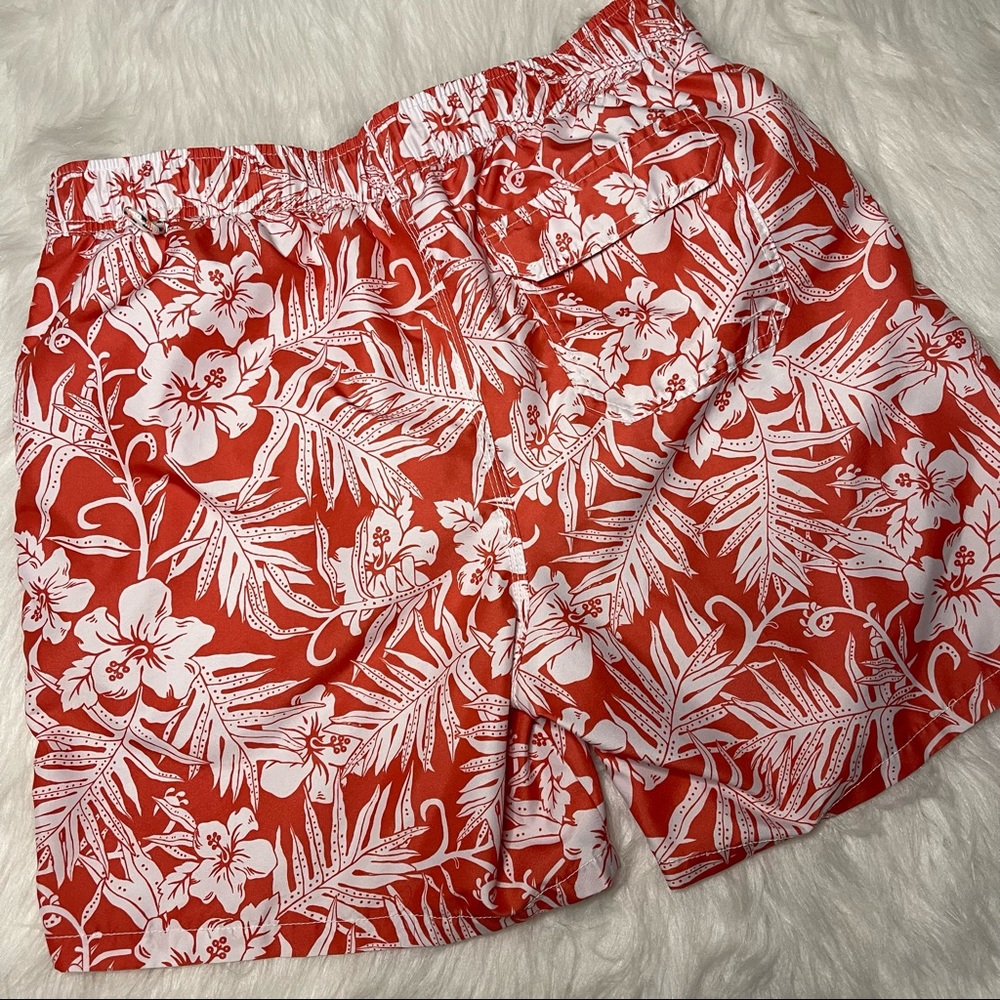 Mens Goodfellow & Co. Floral Red Swim Trunks - Picture 9 of 10